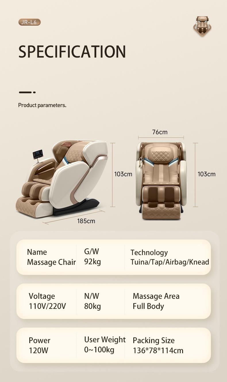 139cm Super-SL Track Massage Chair Helps in Improving Your Health