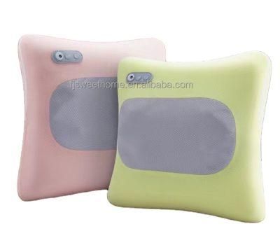 Electric Soft Pink Neck Support Travel Massage Pillow Shoulder Shiatsu Massage Pillow