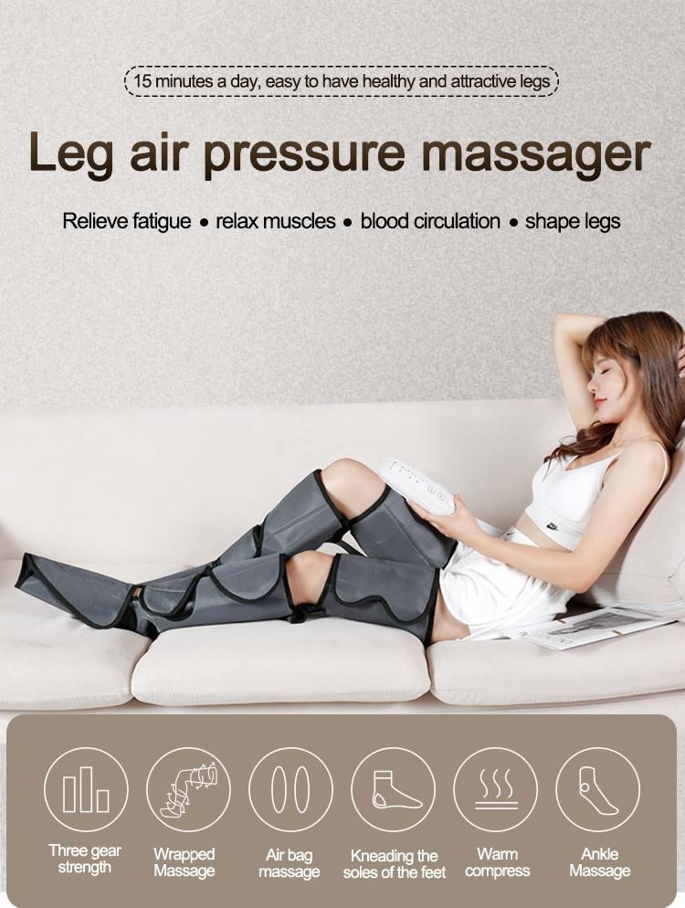 Custom Logo Air Pump Compression Sports Recovery Boots Foot Leg Massager Machine