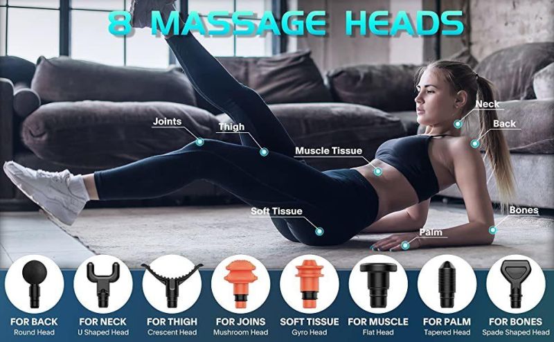 New Handheld Deep Tissue Percussion Muscle Massager Mini Home Body Vibration Massage Gun