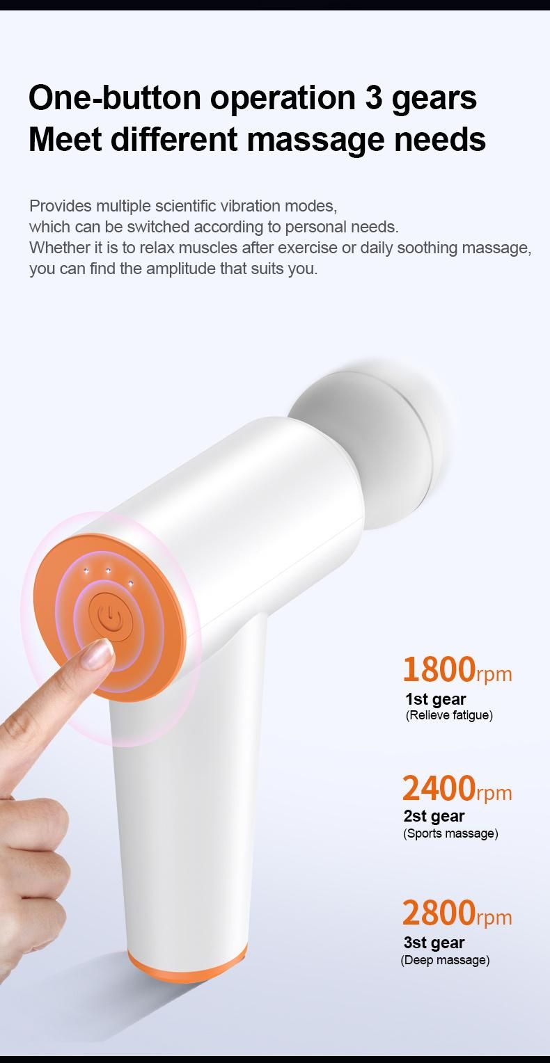 Powerful Massage Gun Handheld Massager Dropshipping Sport Deep Tissue Percussion Fascia Type C Mini 6 Heads Massage Gun