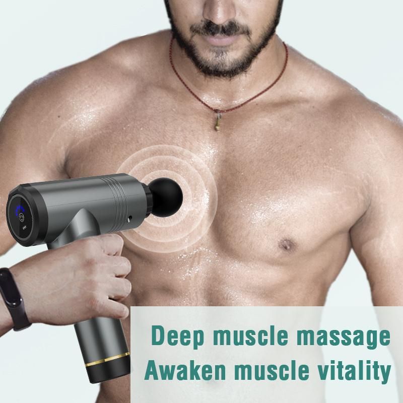 2020 Fashion 7.4V USB with 4 Heads Charge Body Massage Gun/Booster Massage Gun/Deep Massager Gun Fascial Gunview More