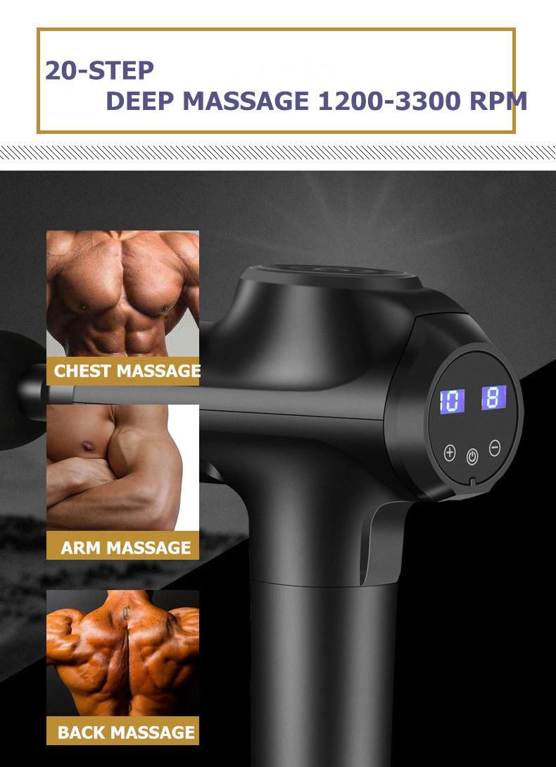 Rechargeable Body Massage Equipment Deep Tissue Muscle Vibration Massage Gun