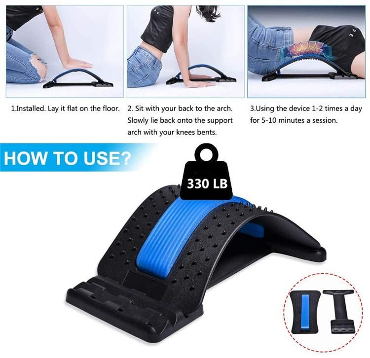 Lumbar Disc Home Massage Back Brace Plastic Mold Back Stretcher Massager