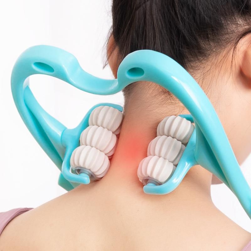 Multifunctional Six-Wheel Cervical Spine Neck Massage U-Shaped Neck Kneading Clamp Shoulder and Neck Rolling Massager Wbb15305