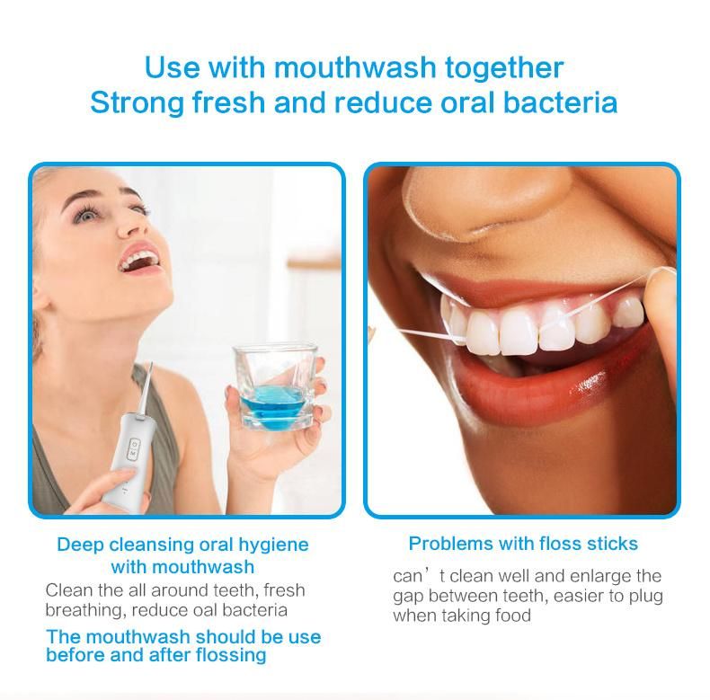 Dental SPA Collapsible Oral Irrigator for Teeth Whitening Traveling Water Flosser