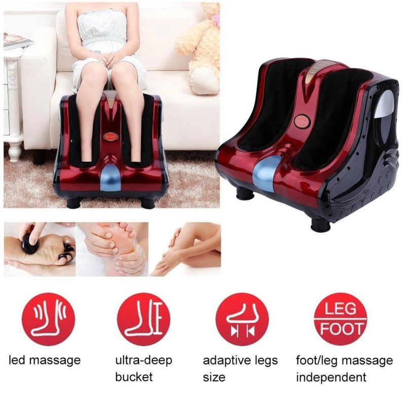 Electric Roller Air Pressure Heating Multifuction Foot Massager with Adapter