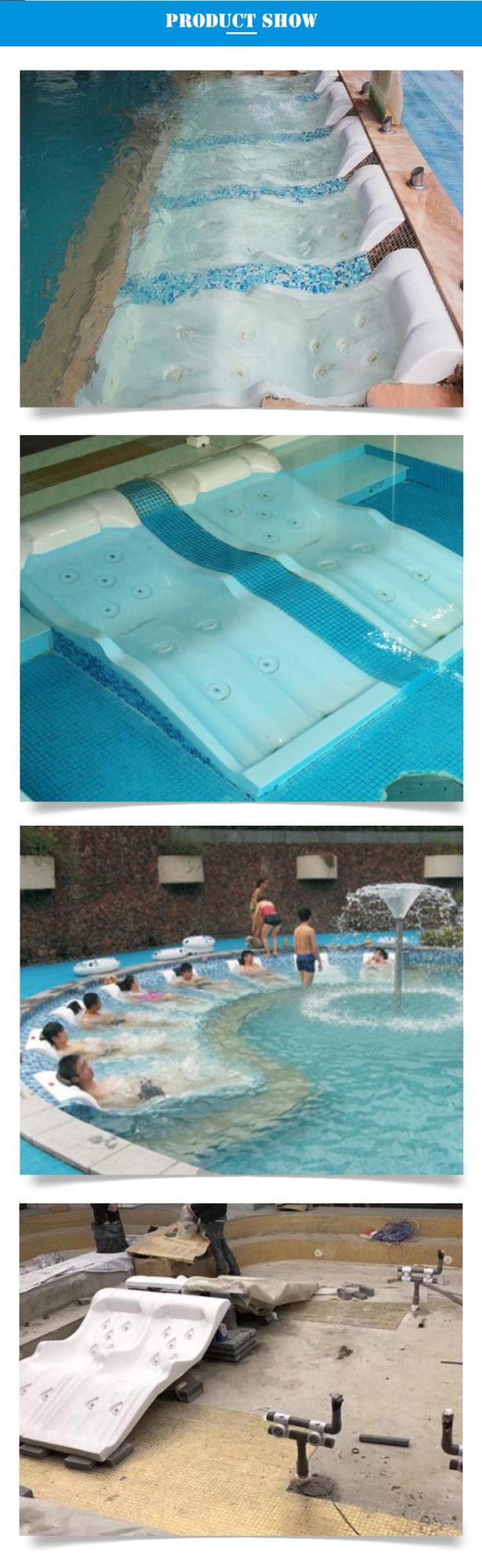 Acrylic Material Hydrotherapy Massage SPA Bed