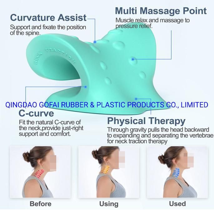 PU Foam Cervical Traction Device Neck and Shoulder Relaxer Pain Relief Cervical Spine Traction Pillow Massage Neck Chiropractic Pillow