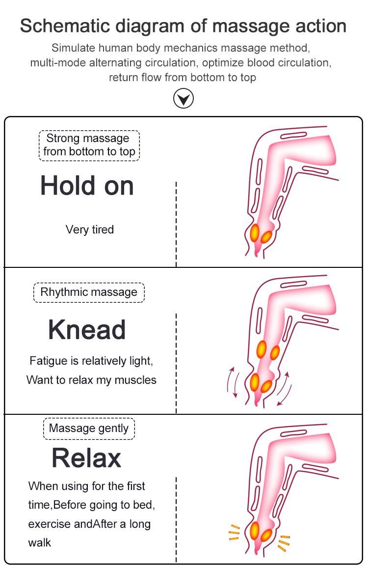 Six Modes Leg Massage Time-Control Warm Compress Leg Air Massage
