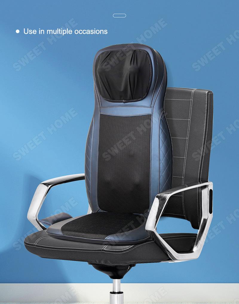 Electric Portable Vibrating Back Massage Seat Cushion Body Massager Mat with Heat