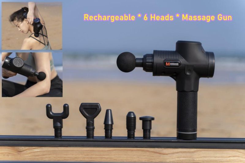 Deep Tissue Portable Handheld Fascial Gun with 6 Changeable Heads