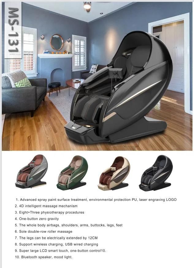 4D Luxury Electric 4D Zero Gravity Full Body Shiatsu Recliner Massage Chair