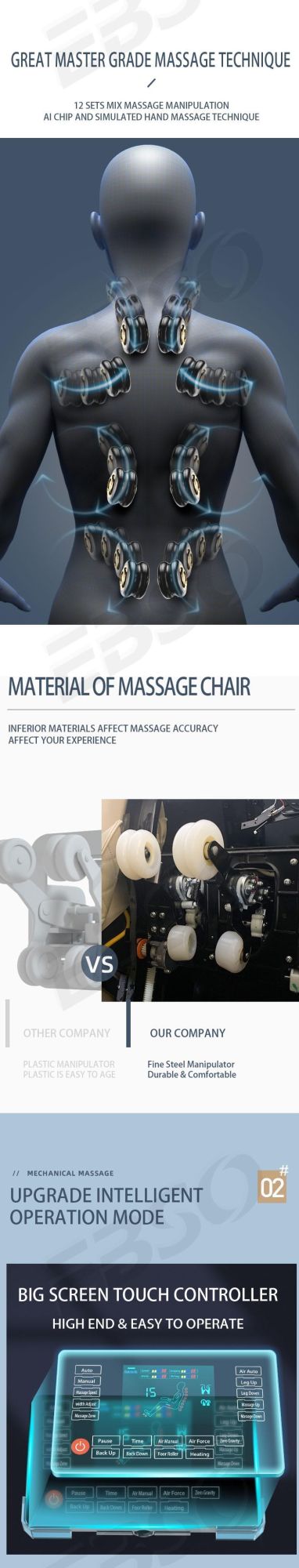 Factory Price Chair Massage& Full Body Massage Chair with Thai Stretch