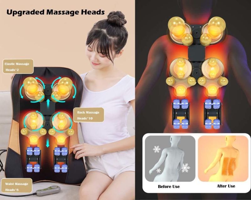 Electric Body Home Office Chair Kneading Shiatsu Massage Seat Cushion