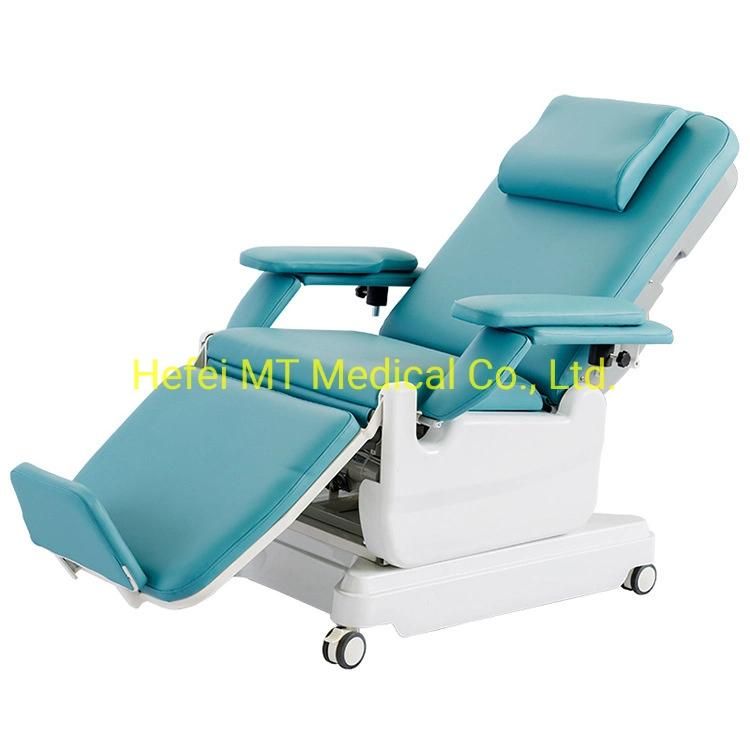 Mt Medical Luxury Electric Blood Donation Chair Hospital Dialysis Room Used Chair Electric and Manual Infusion Chair