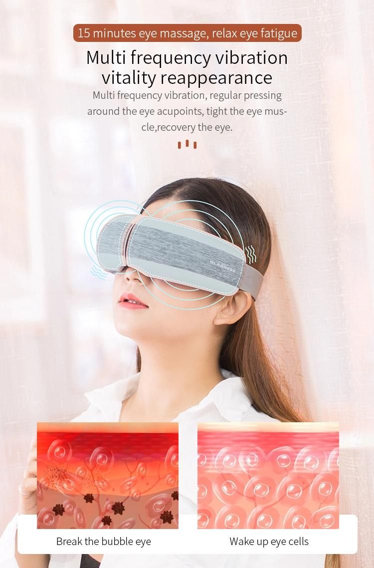 Intelligent Constant Graphene Heating Eye Massager with Music for Relief Eye Fatigue