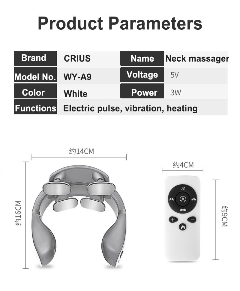 Wireless U Shape Low Frequency Electric Pulse Neck Massager