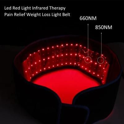 Adjustable Electric Waist Belt Heating Magnetic Therapy Support Brace Pain Relief Back Waist Support LED Red Light Therapy Belt