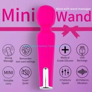Valleymoon Power Vibration Hot Pink Personal Mini Wand Massager Vibrator