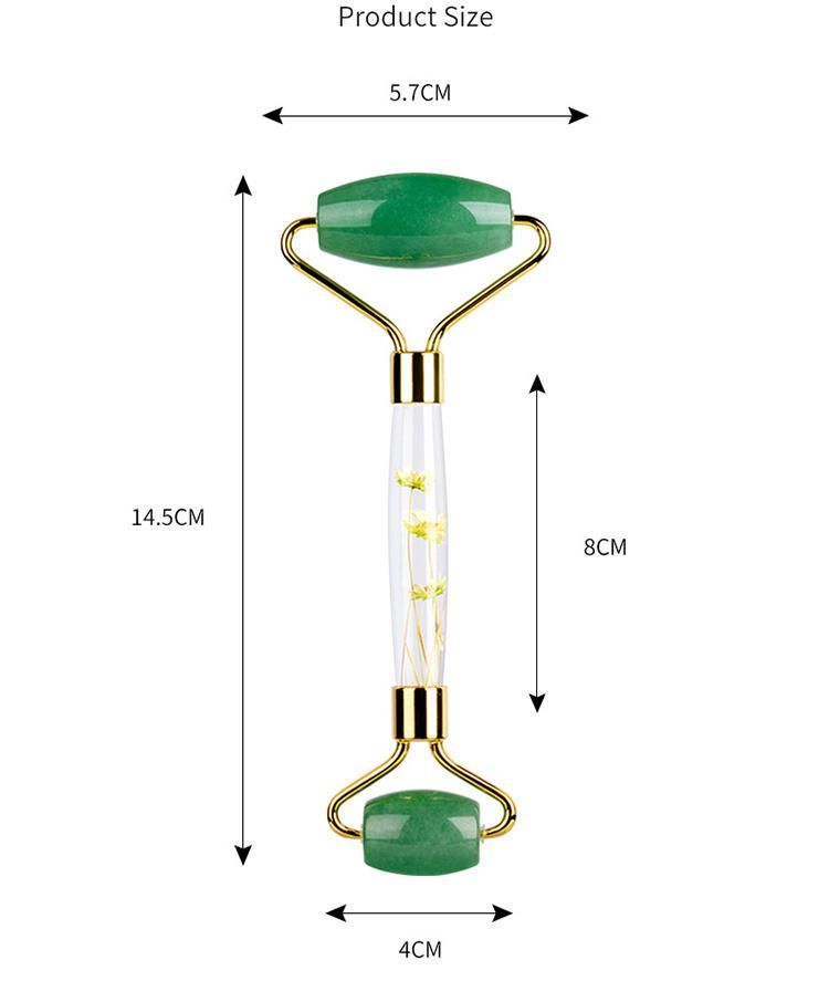 Facial Massage Device Face Massage Roller Quartz Facial Roller Flower Jade Roller