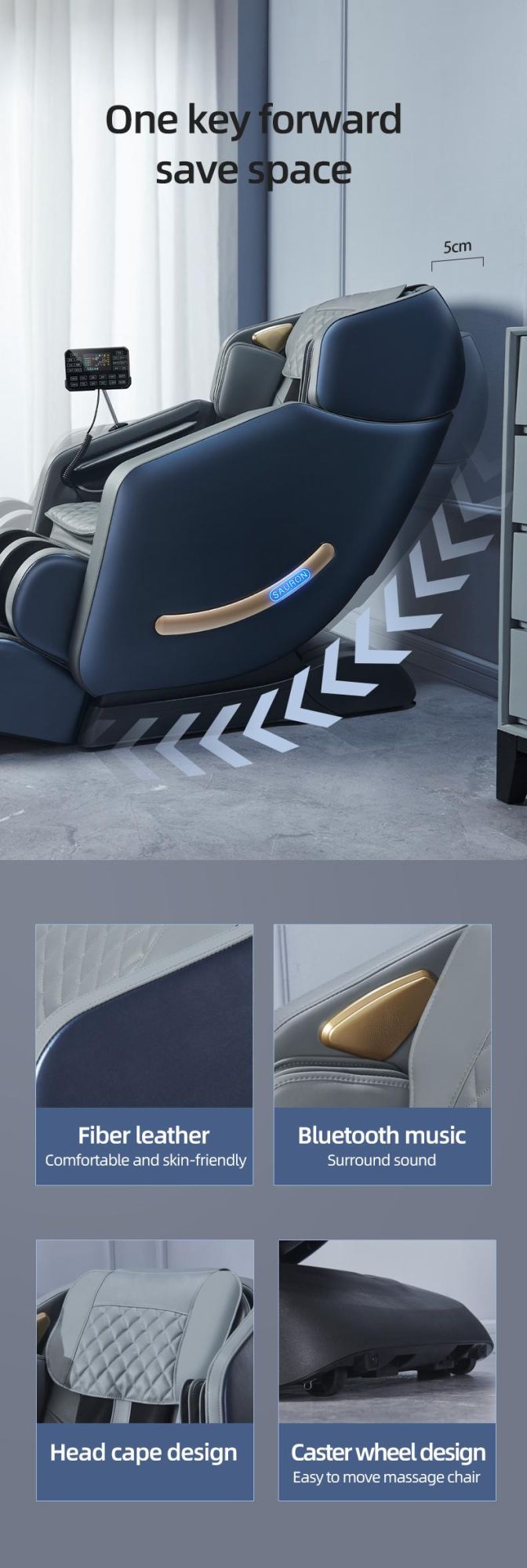 Sauron E300 2022 New SL Track 3D Full Body Thai Stretch Zero Gravity Massage Chair Recliner with Foot Massage
