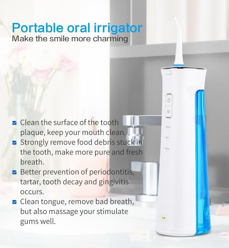 Dental SPA Collapsible Oral Irrigator for Teeth Whitening Traveling Water Flosser