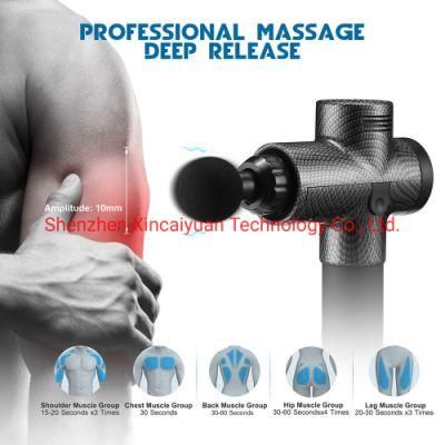 Full Body Massage Gun Sports Vibration Deep Tissue Percussion Muscle Booster Fascia Massager 30 Speeds LCD Screen