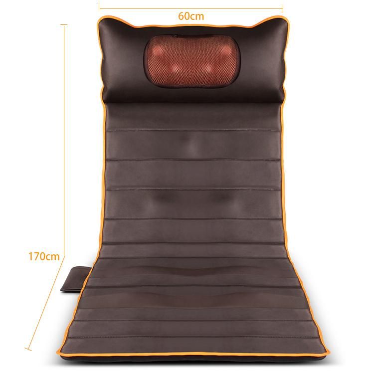Custom Logo Heated Electric Full Body Massager Mat Neck Lumbar Leg Vibrating Massage Cushion