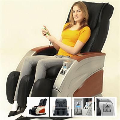 Blood Circulation Airbags Reclining Coin Operated Massage Chair for Sale