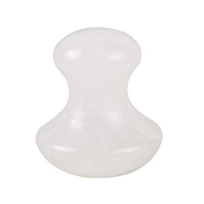 Wholesale Natural White Crystal Jade Tool Crystal Massage Tools Mushroom Shaped Massage Stick