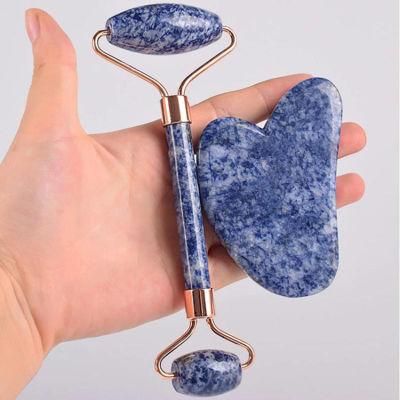 The Best Selling Facial Massage Blue Sodalite Stone Massage Set and Jade Roller Facial Massager