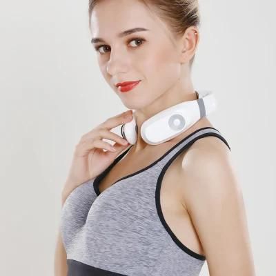 Hezheng Neck Massager U Shape Smart Automatic Modes Wireless Cervical Neck Kneading Massager Electric Pulse Neck Massager