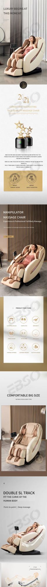 2021 Reflexology 4D Luxury Portable Electric SL Shape Hand Massage Chair