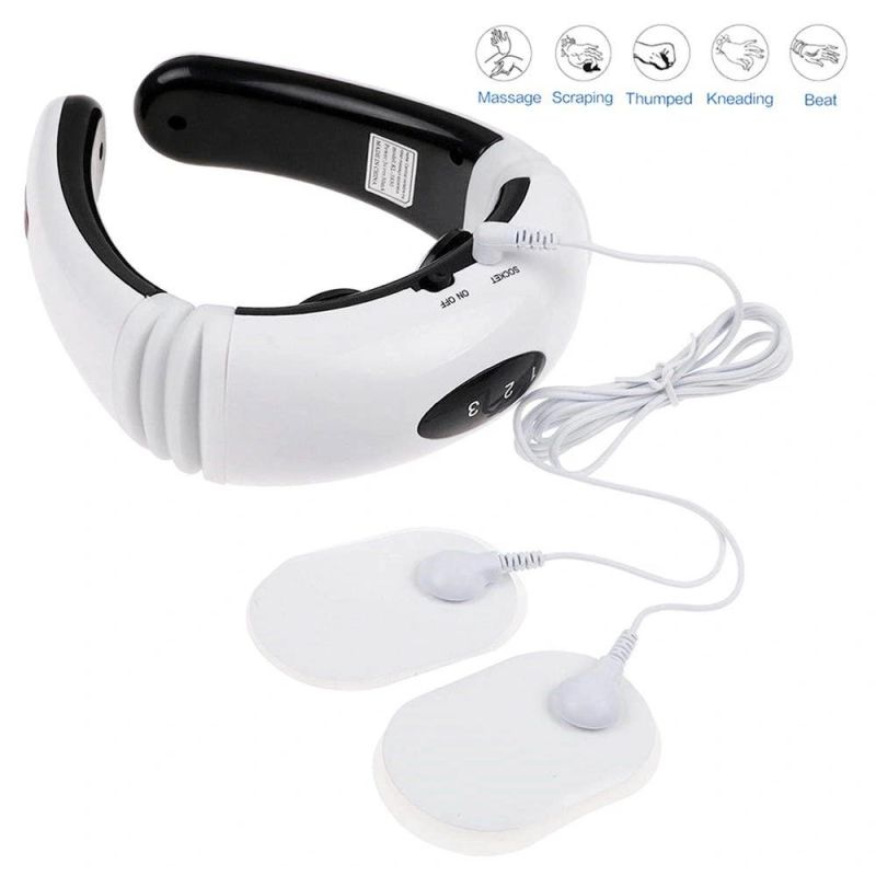 Deep Tissue Pain Relief Care Cervical Massager Head Shoulder Electric Pulse Neck Massager