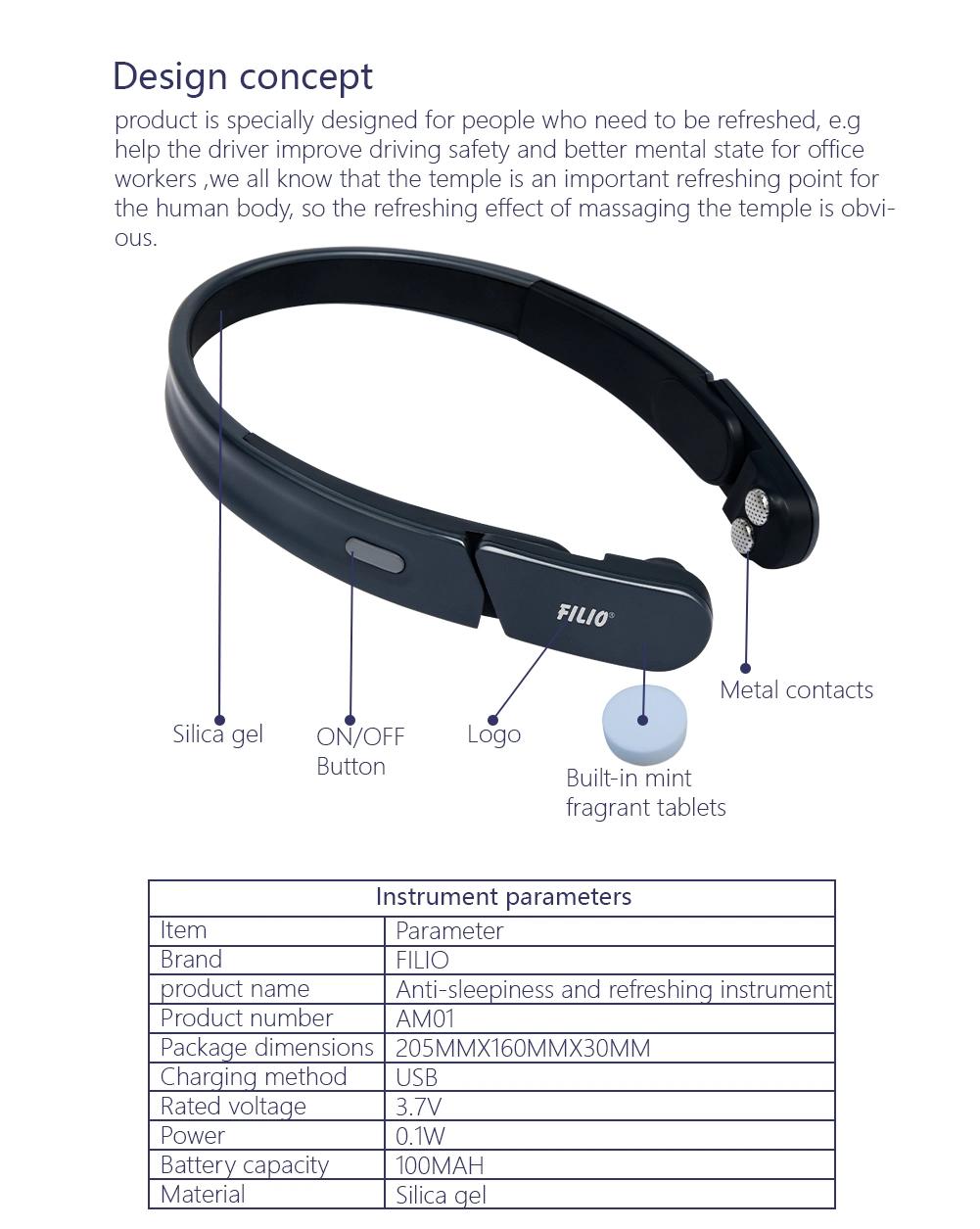 New Design Head Massager Prevent Sleepiness. Refreshing Instrument with FCC