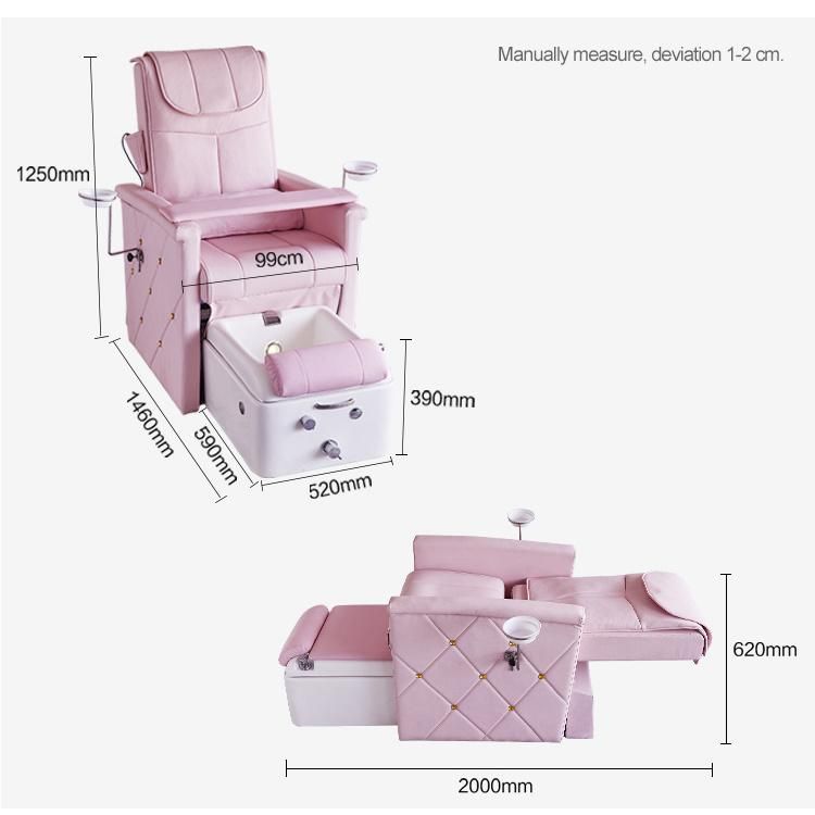 Chinese Manufacturer Mt Medical Best Price Pink Pedicure Chair Set