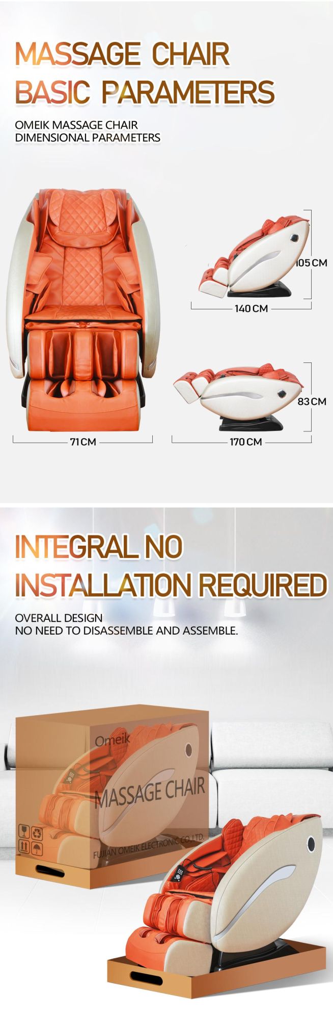 New Massage Chair Vibrator Zero Gravity Bluetooth Recliner Chair Wholesale Price 4D Massage Chair