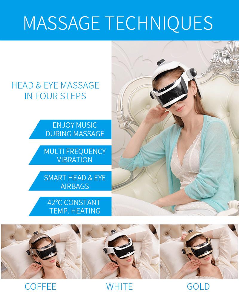 Multifunctional Vibration Massage Helmet with Head Massager and Eye Massager