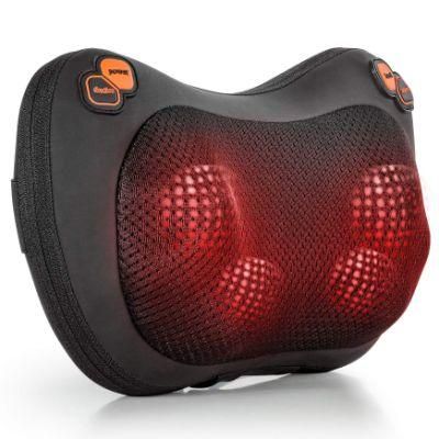 2022 OEM ODM Hot Sale Huangtai Full Body Deep Kneading Shiatsu Back Heated Neck Massage Pillow for Car Home Office Use