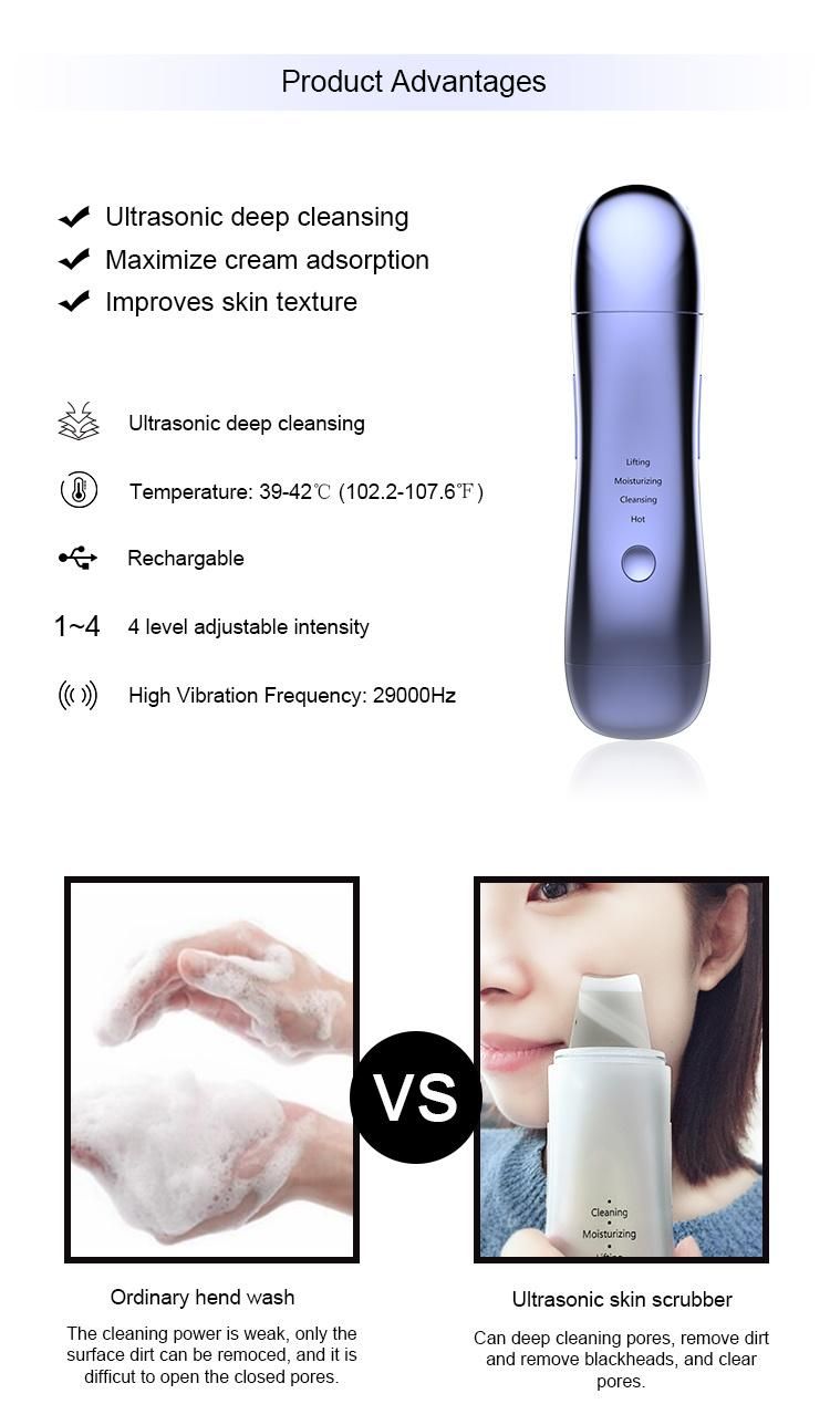 Wireless Charging Ultrasonic Skin Scrubber The Beautools Comedo Suction Beauty Device