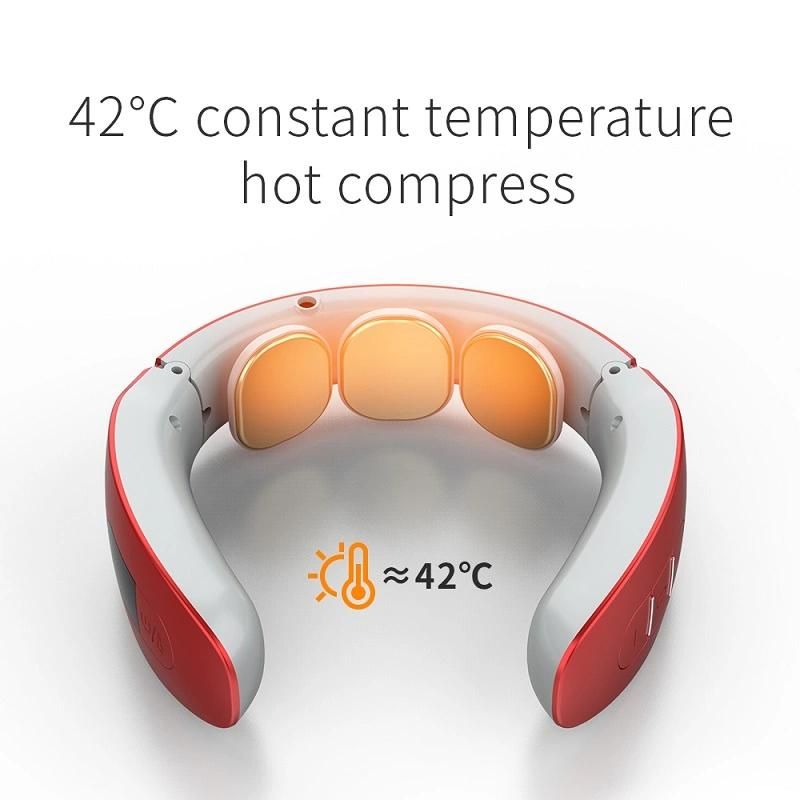 Smart Cervical Neck Massager with Heating Function, Deep Tissue Multiple Massage Techniques with 3 Massage Heads to Relax Deep Tissue with Constant Temperature