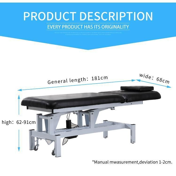 Hochey Medical Folding SPA Body Massage Good Price Electric Beauty Bed Salon Massage Table with 2 Motors