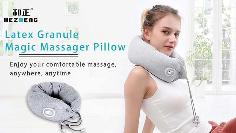 New Design Natural Shredded Latex Travel Neck Massage Pillow