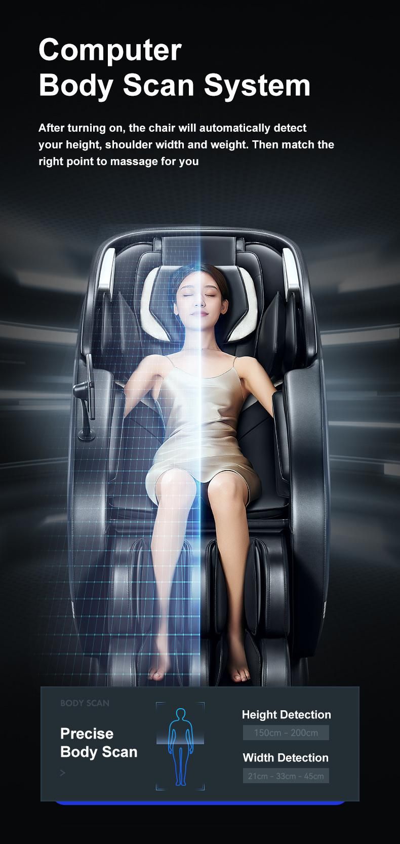 OEM ODM Zero Gravity Relaxing Chaise Massage 3D Full Body Luxury Massager Chairs Automatic Voice Control Armchair 4D Massage Chair