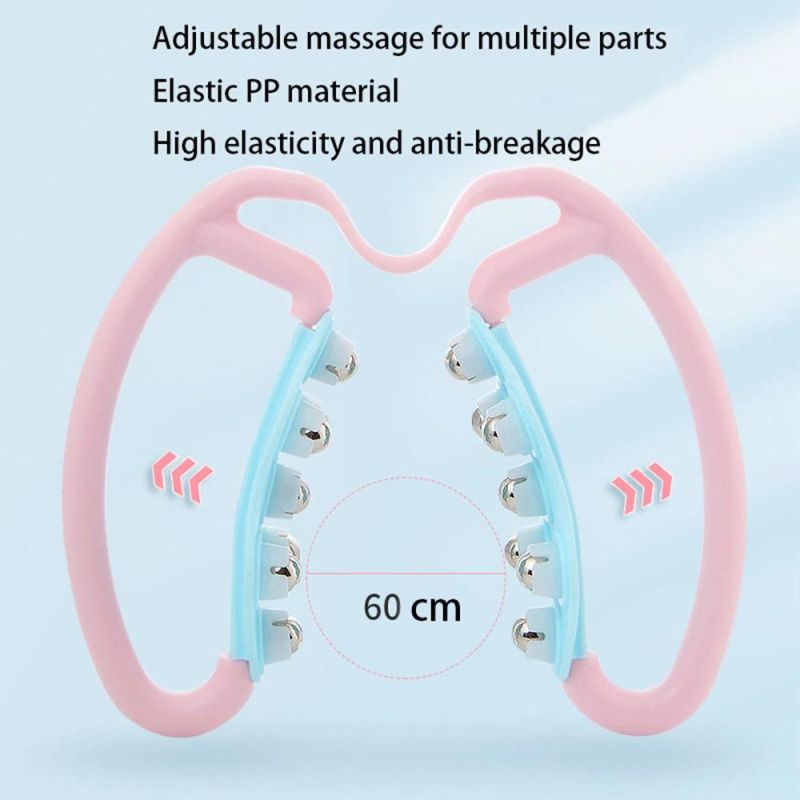 Leg Massager Roller Body Massage Magnetic Beads Muscle Massage Roller Ring Clip Leg Foam Fitness Device Gym Yoga Pilates Sports Relaxation Wyz15321
