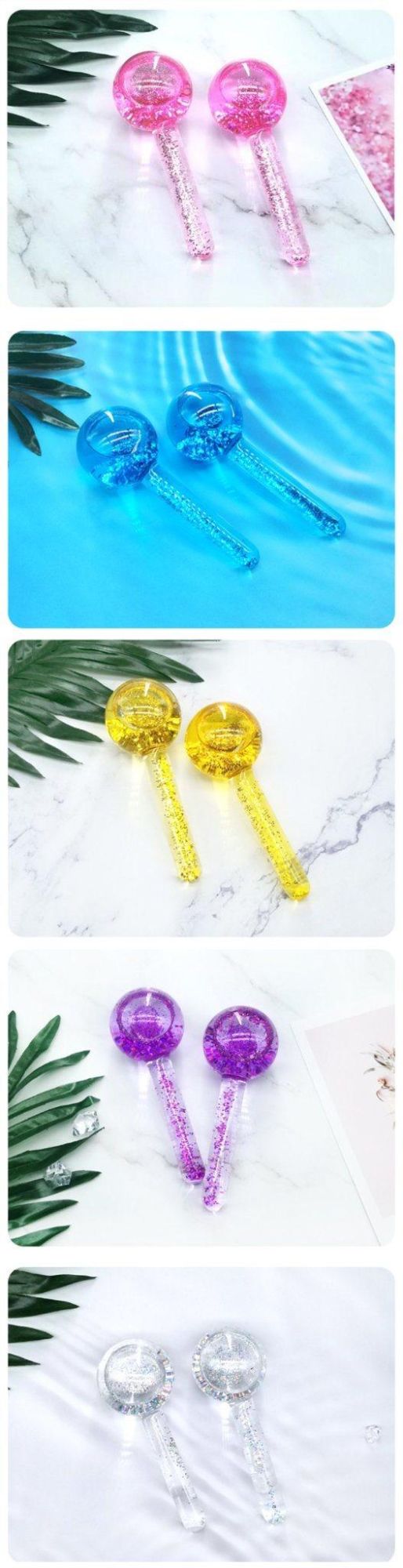 Private Label Anti Aging Summer Cooling Skin Care Beauty Glitter Ice Globes for Facial