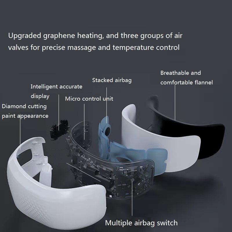 Automatic Smart Airbag Vibration Foldable Portable Wireless Eye Massager with Heat