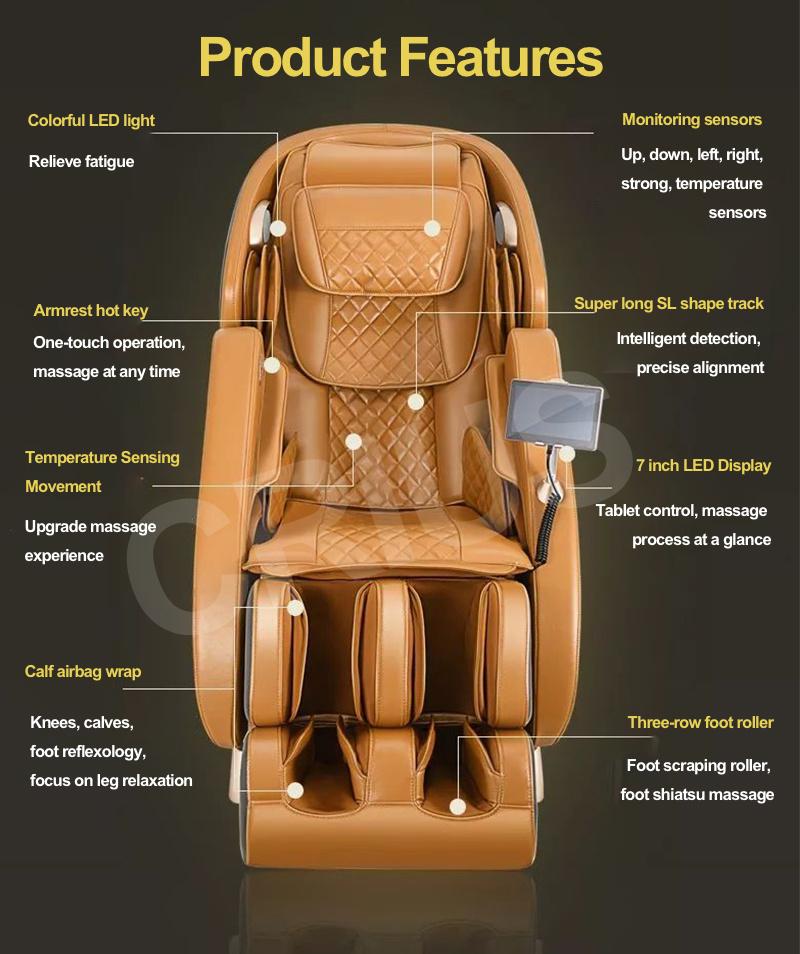 Ningde Crius C320L-14 4D Zero Gravity Electric 6 Modes SL Shape Track Full Body Shiatsu Kneading Heating Vibration Foot SPA Luxury Relax Body Care Massage Chair