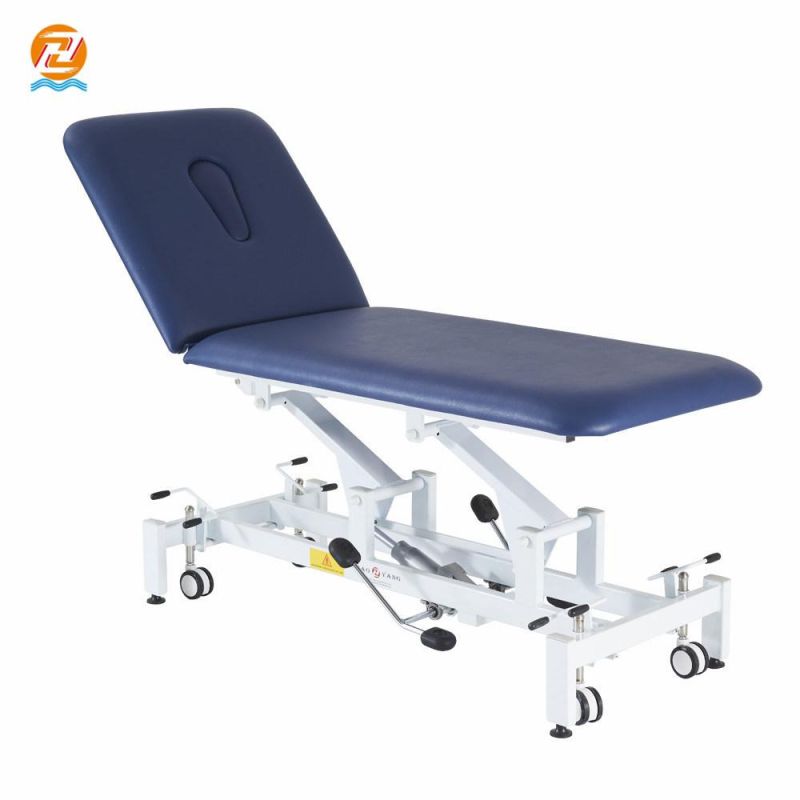 Hospital Massage Table Bed 2 Section Physiotherapy Hydraulic Treatment Table